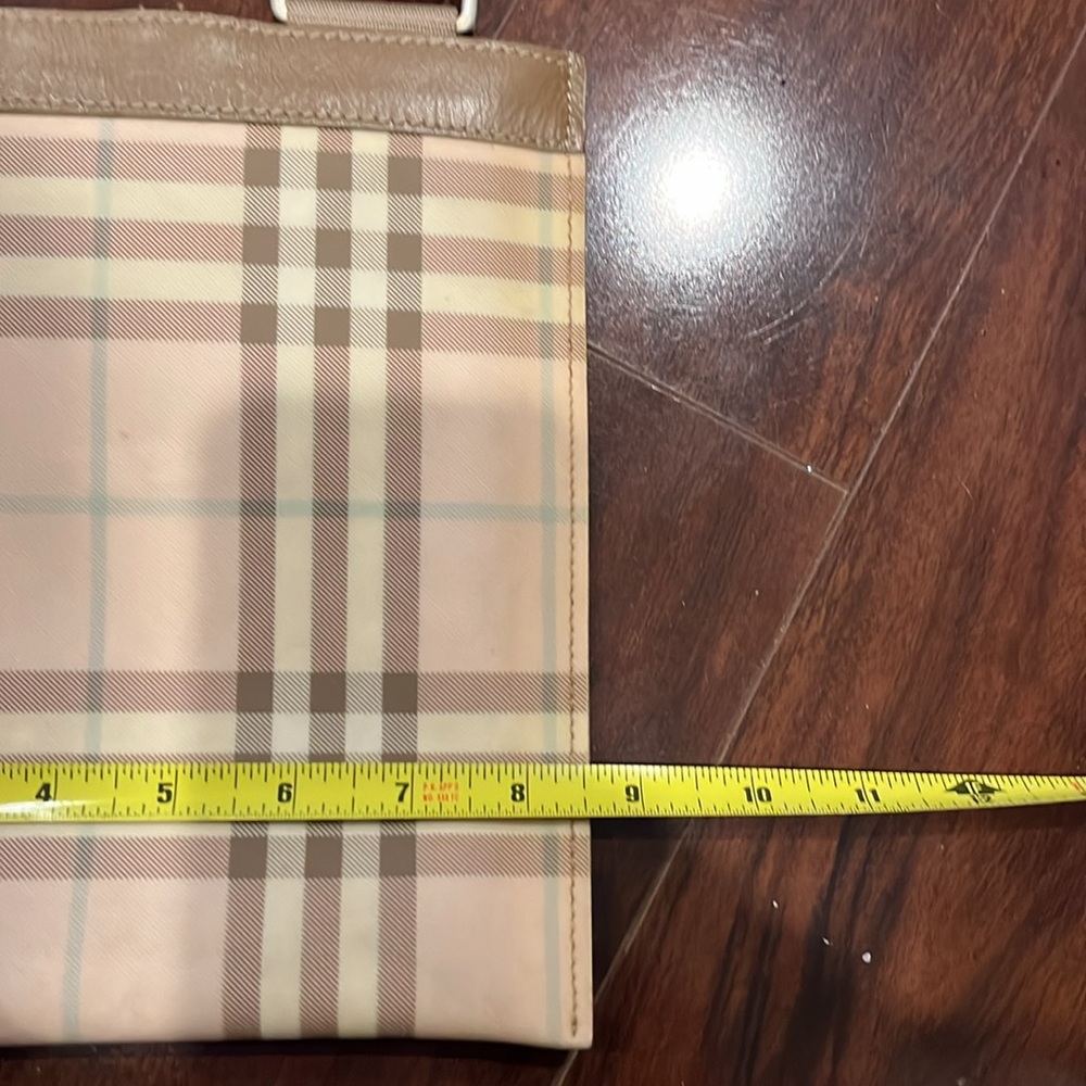 Authentic Burberry Pink Nova Check Coated Canvas Crossbody Bag Purse - Vintage - Picture 11 of 12